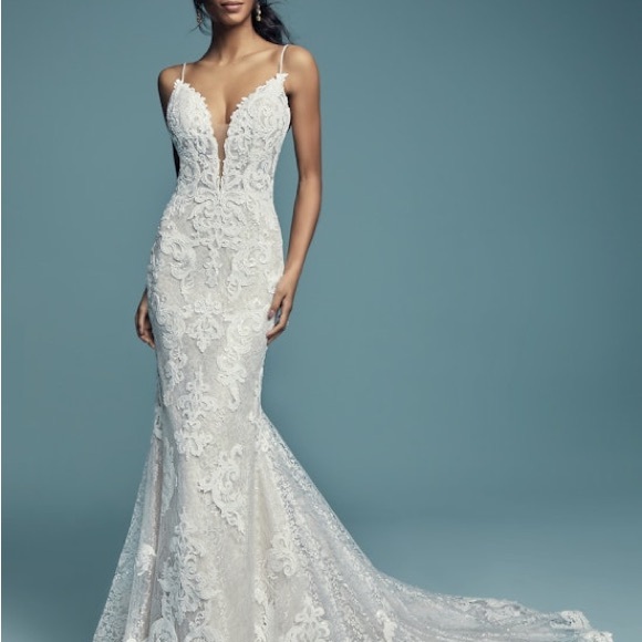 Maggie Sottero Ivory Lace Bridal Gown - Picture 1 of 5